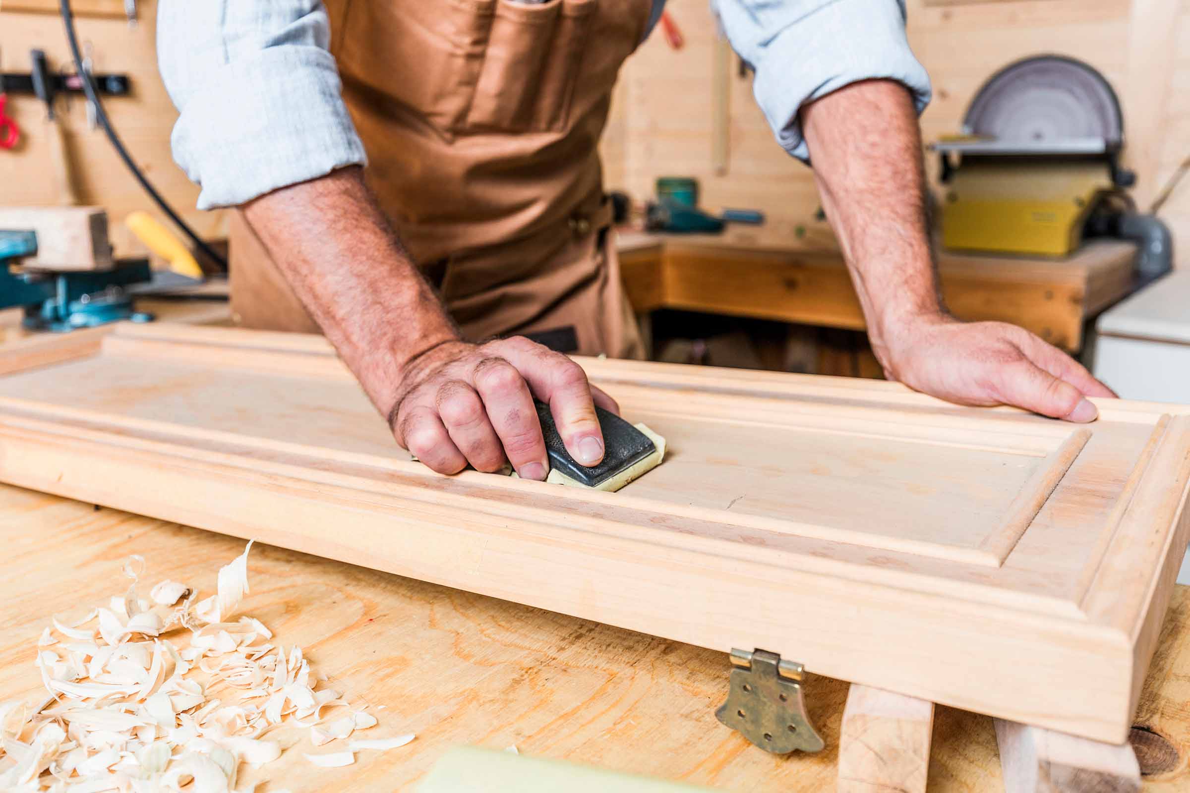 Detail Of Carpenter At Work